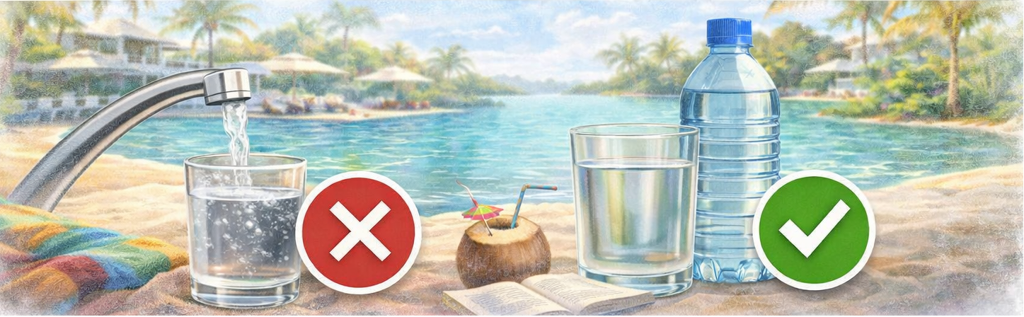 Kraanwater op reis veilig of flessenwater drinken?